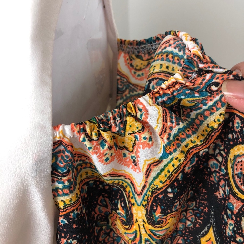 Luxology • Ivory Boho Print Cold Shoulder Dress 4 - Picture 7 of 12